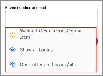 Select the appropriate Login from the menu.